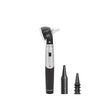 HEINE mini 3000  F.O. Otoscope battery handle and 10 AllSpec disposable tips 4 mm Ø, with batteries
