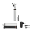 HEINE BETA 200 LED F.O. Otoscope 10 embouts jetables AllSpec 4 mm Ø, BETA4 USB poignée rechargeable avec cordon USB et alimentation plug-in