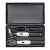 HEINE mini 3000 Ophthalmoscope LED, mini 3000 F.O. Otoscope LED 1 set = 4 reusable tips (B-000.11.111) 10 AllSpec disposable tips 4 mm Ø hard case with 2 mini 3000 battery handles with batteries
