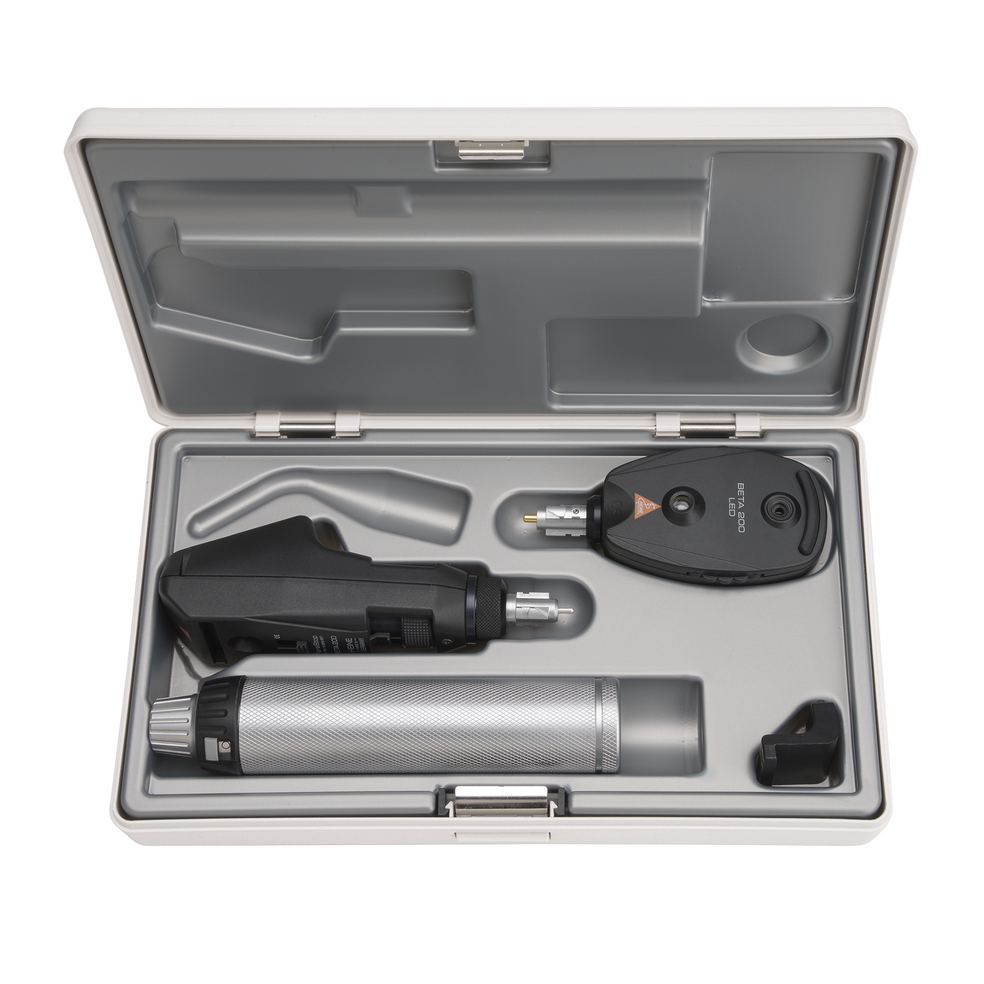 HEINE BETA 200 Ophthalmoskop (2.5 V XHL), BETA 200 Strich-Skiaskop (2.5 V XHL), BETA Batteriegriff, je 1 Ersatzlampe, Hartschalenetui