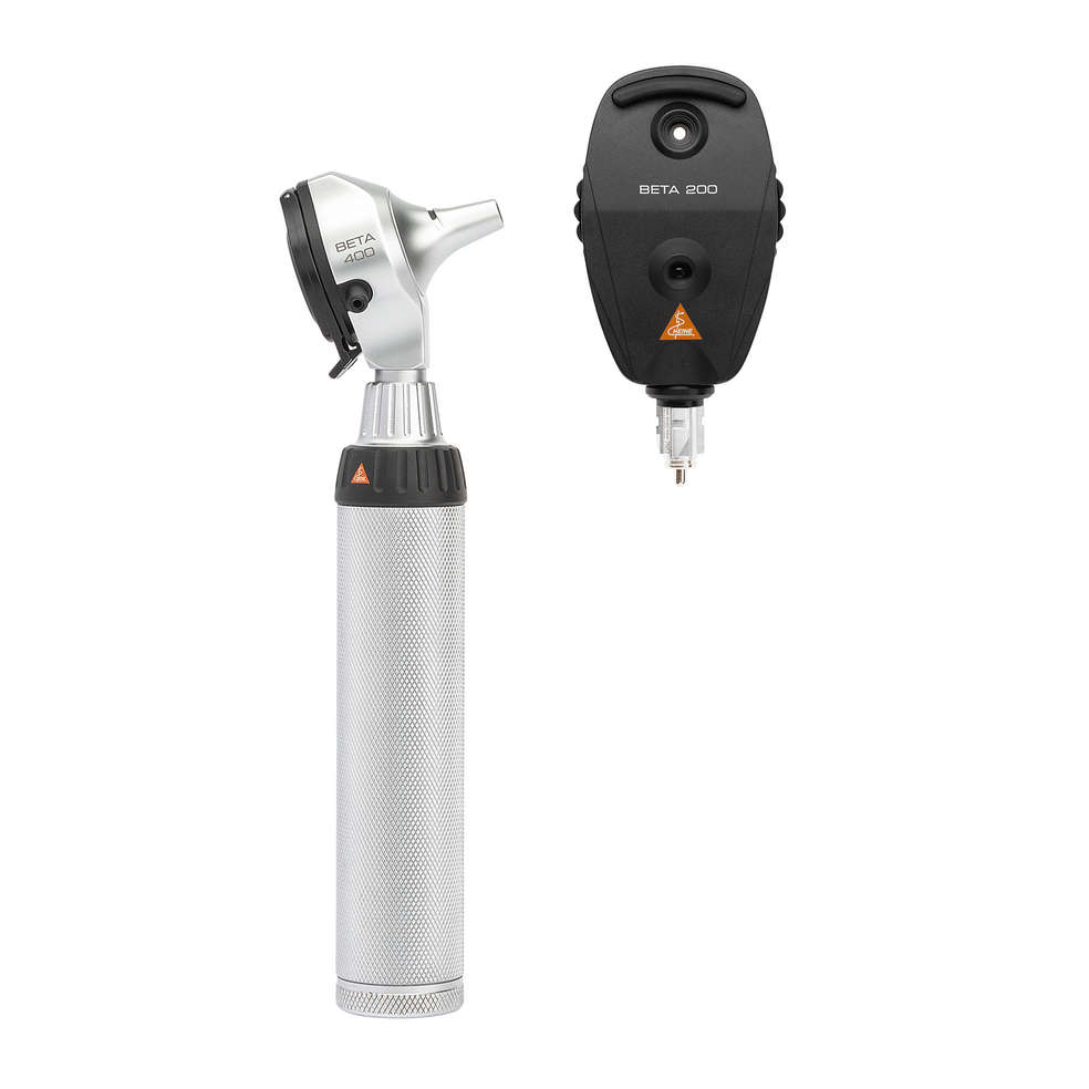 HEINE BETA 200 Ophthalmoscope, BETA 400 F.O. Otoscope in XHL with BETA4 NT Handle