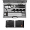 HEINE BETA 400 F.O. Otoscope LED, 1 set (4 pcs.) of reusable tips (B-000.11.111), 10 AllSpec disposable tips 4 mm Ø, hard case, BETA4 NT rechargeable handle with NT4 table charger.