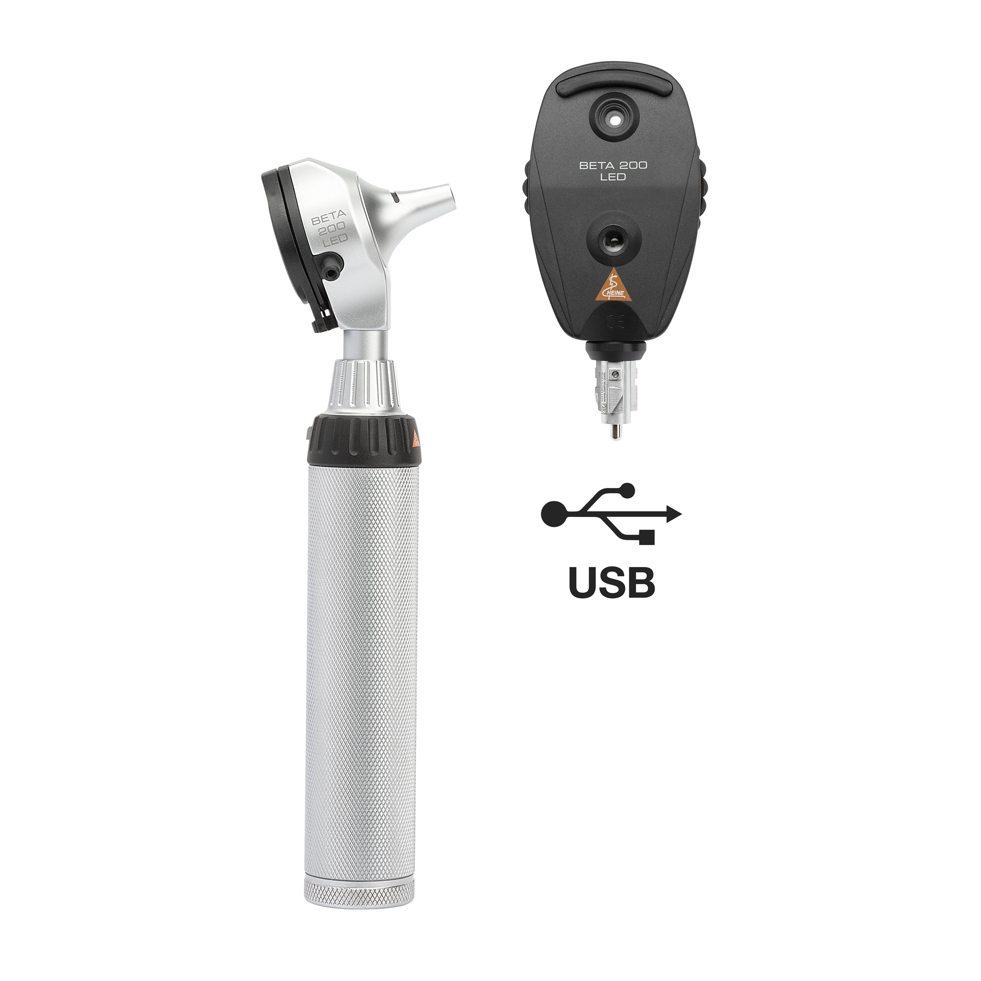 HEINE BETA 200 Ophtalmoscope, BETA 200 F.O. Otoscope LED BETA4 Poignée USB et panneau USB