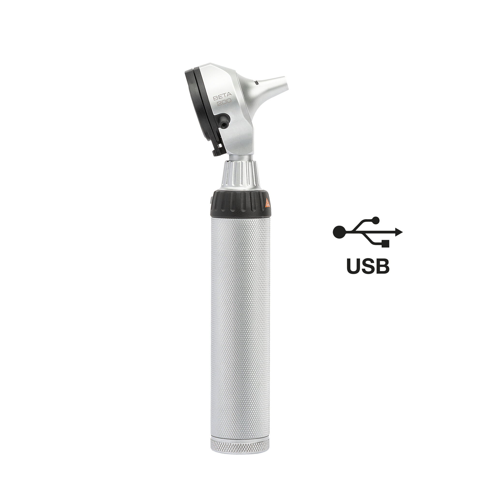 Otoscope HEINE BETA 200 F.O. en XHL avec poignée rechargeable BETA4 USB avec signe USB droit 