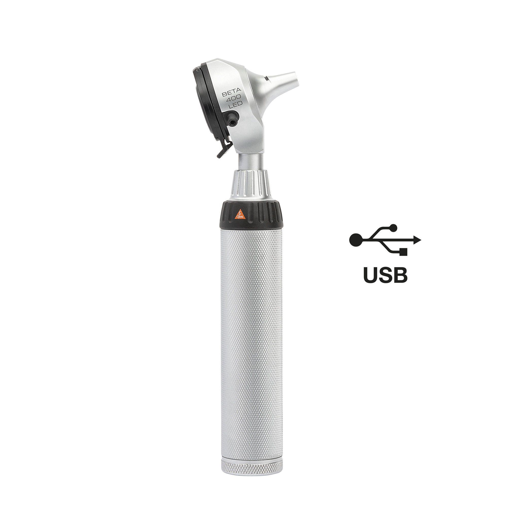 HEINE BETA 400 F.O. Otoscope LED BETA4 USB rechargeable handle with right USB sign