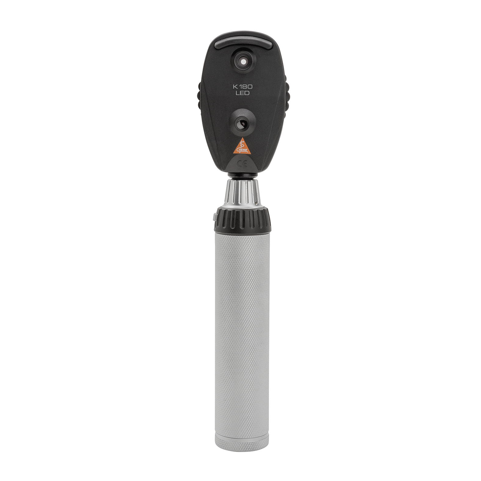 HEINE K180 Ophthalmoscope, in standard version with aperture wheel 1, soft pouch, BETA4 USB rechargeable handle with USB cord and plug-in power supply